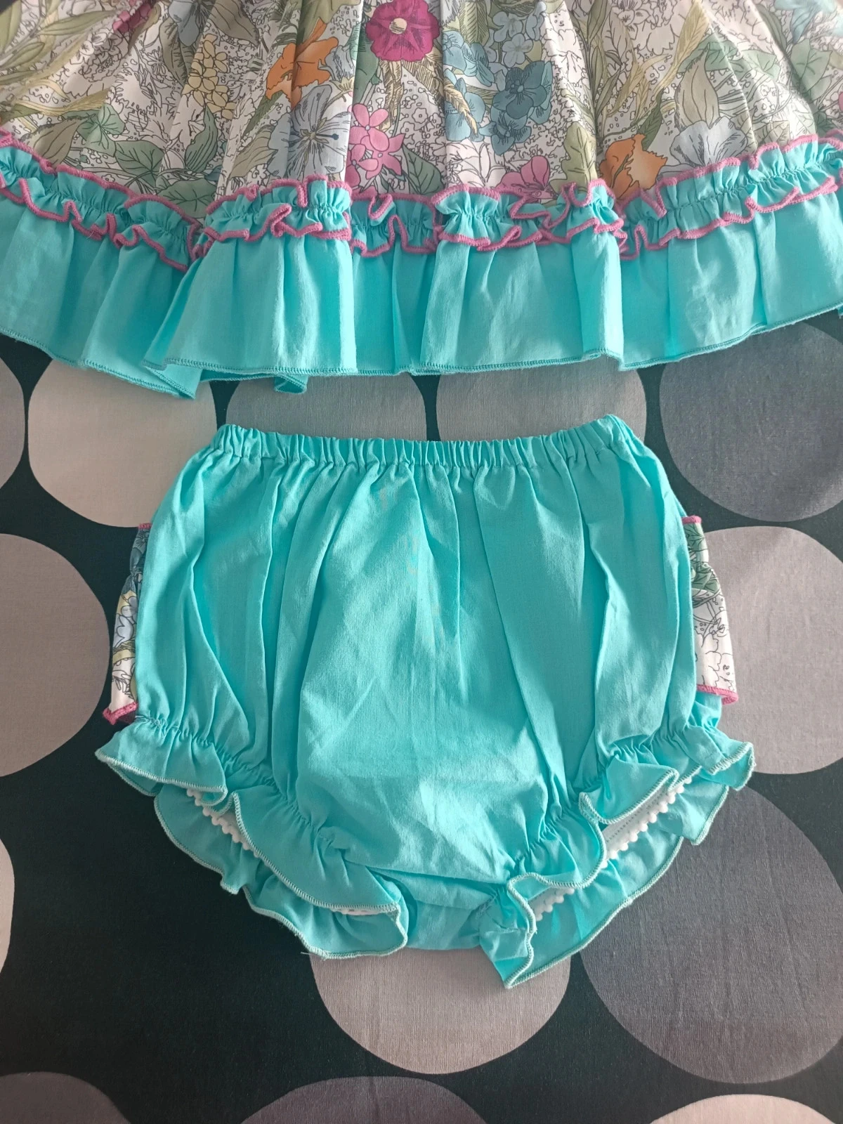 Conjunto Daniesty 12 meses - Azul Turquesa & Floral Encantado 💕 – photo 5